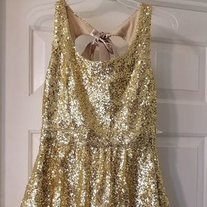 Gold Homecoming party dress